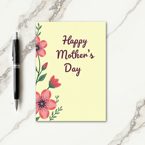 Coral Blush Mothers Day Card