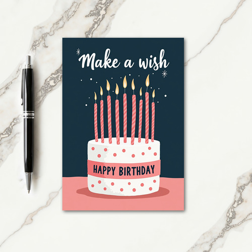 Coral Celebration Birthday Card