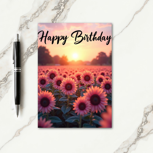 Coral Field Birthday Card