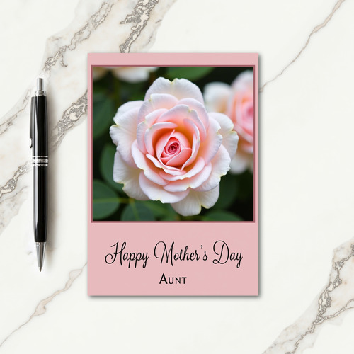 Coral Floral Aunt Mothers Day Card
