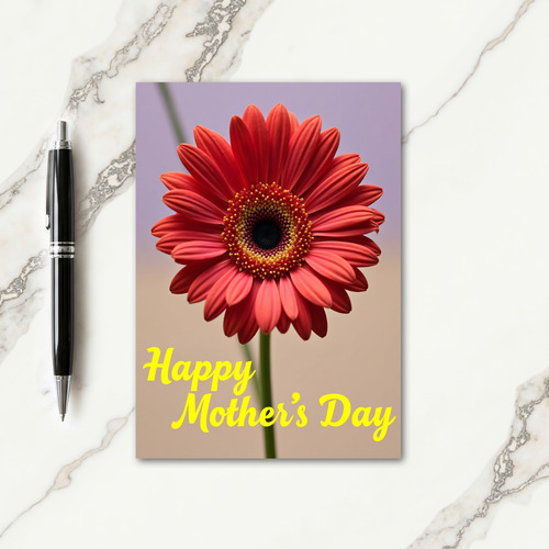 Coral Flower Mothers Day Card