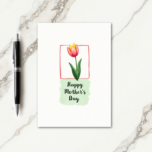 Coral Frame Mothers Day Card