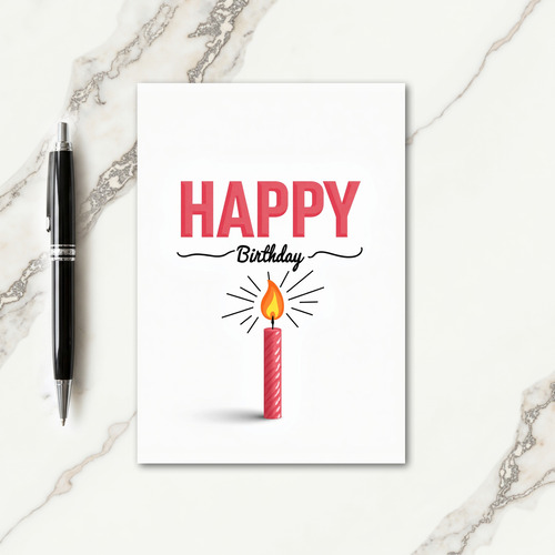 Coral Happy Birthday Card