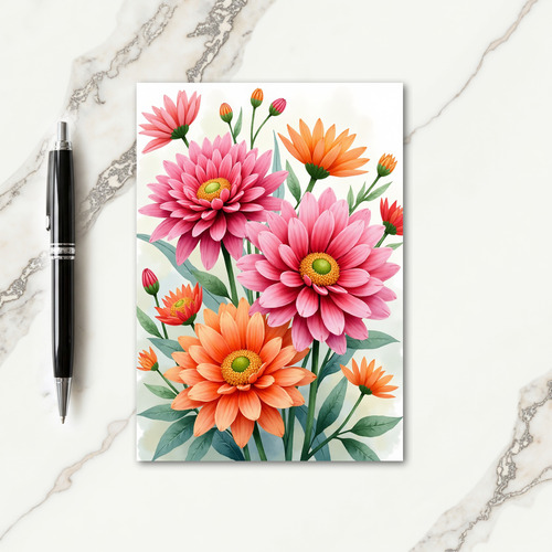 Coral Hues Birthday Card