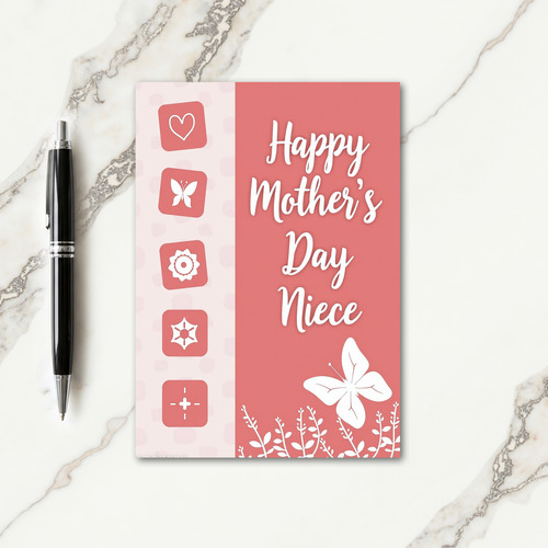 Coral Hues Mothers Day Card