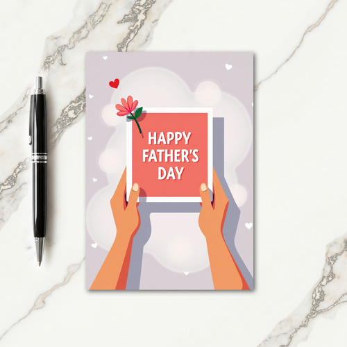 Coral Message Fathers Day Card