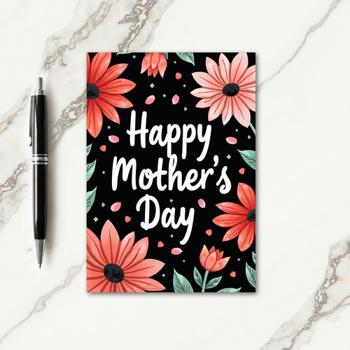 Coral Mothers Day Bloom Card