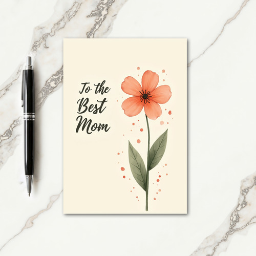 Coral Peach Mothers Day Card