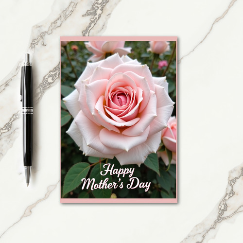 Coral Pink Flower Card