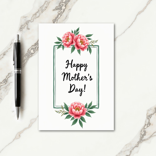 Coral Pink Mothers Day Bloom Card