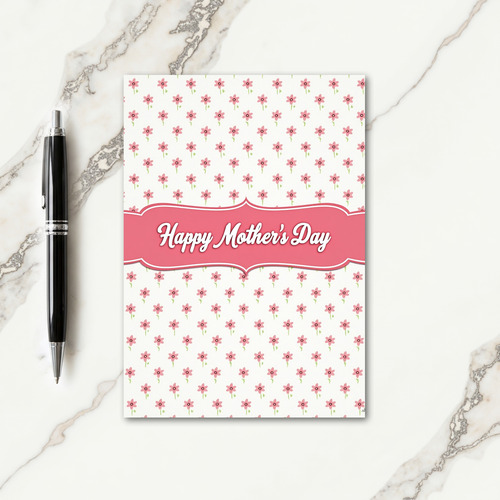 Coral Pink Mothers Day Card