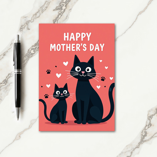 Coral Pink Mothers Day Duo Card