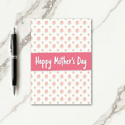 Coral Script Mothers Day Card