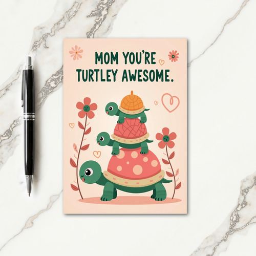 Coral Shell Mothers Day Card
