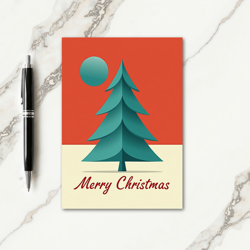 Coral Sky Christmas Card