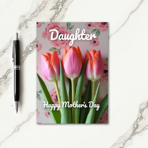 Coral Sunset Mothers Day Card