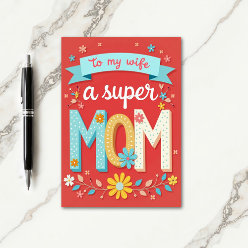 Coral Sweet Wife Card