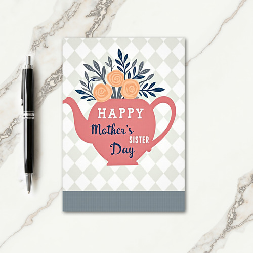 Coral Teapot Mothers Day Card