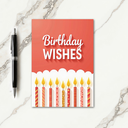 Coral Wishes Birthday Card