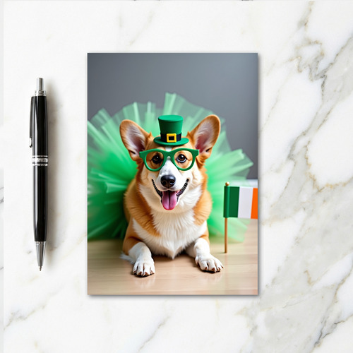 Corgi Green Pattern Card