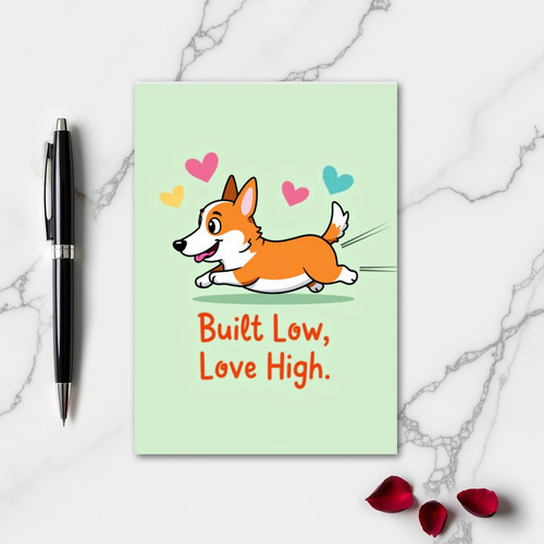 Corgi Hearts Love High Card