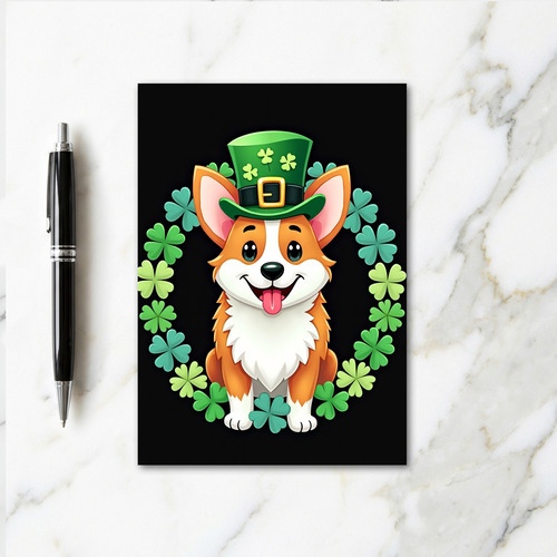 Corgi Luck Glitter Texture Card