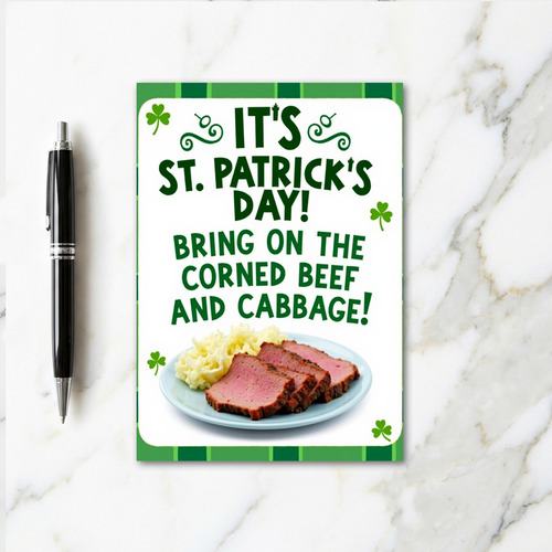 Corned Beef St Patricks Day Card