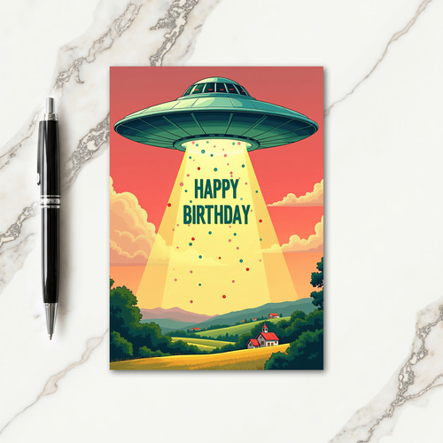 Cosmic Beam Birthday Card