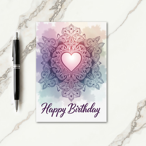 Cosmic Bloom Birthday Card