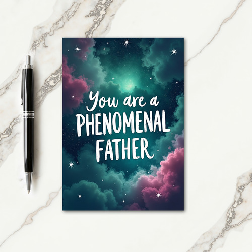 Cosmic Fathers Day Message Card