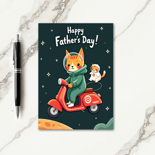 Cosmic Fathers Day Trip Card