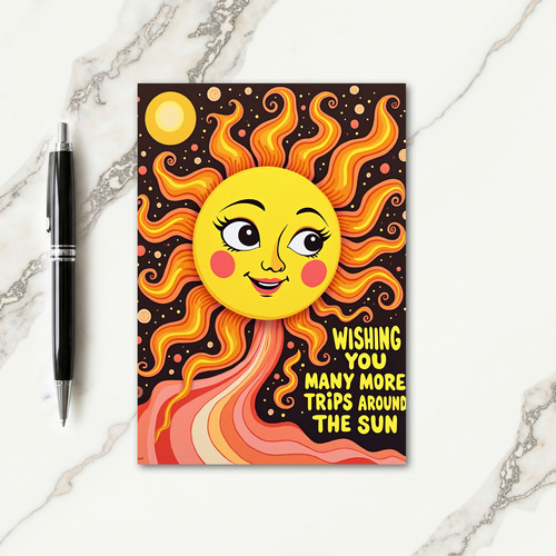 Cosmic Glow Birthday Card