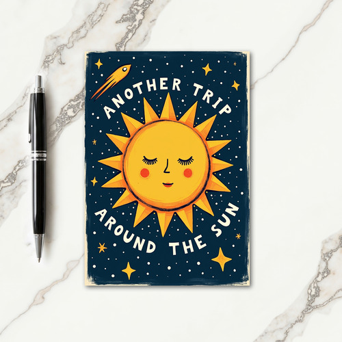 Cosmic Sun Birthday Card