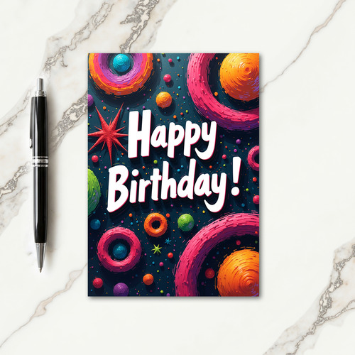 Cosmic Swirl Birthday Card