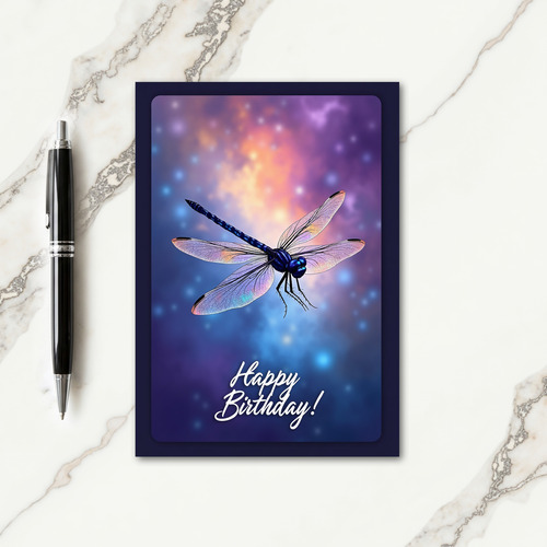 Cosmic Winged Birthday Card