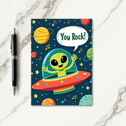 Cosmic You Rock Birthday Card
