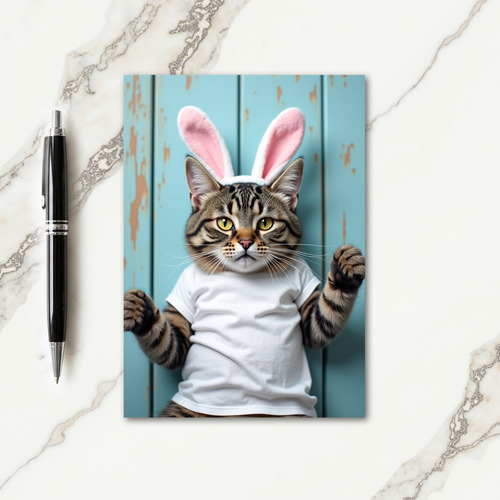 Costumed Kitty Portrait Card