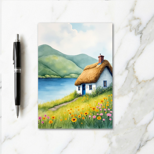 Cottage By The Loch View Card