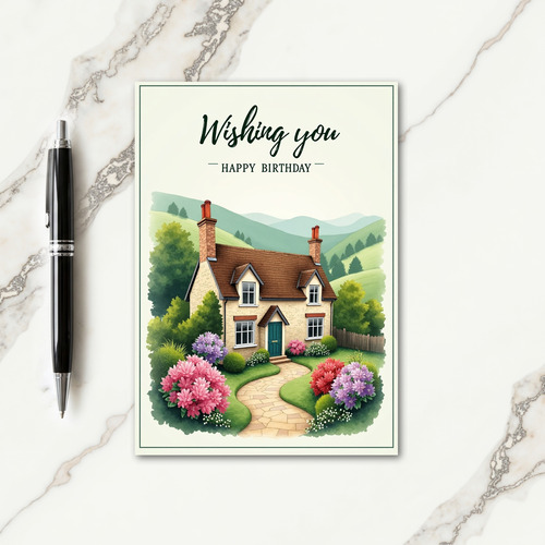 Cottage Garden Birthday Card