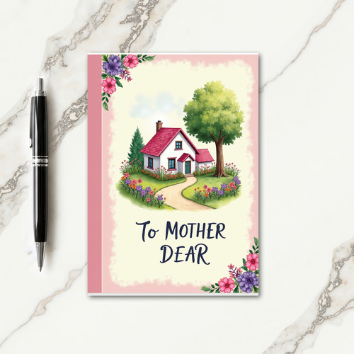Cottage Home Watercolor Card