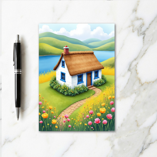 Cottage Spring Scene Art Card