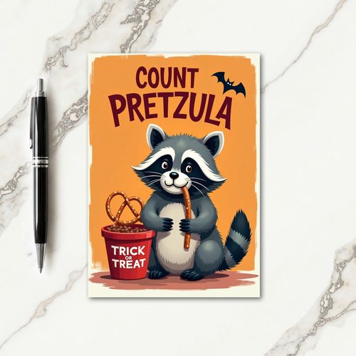 Count Pretzula Halloween Card thumbnail