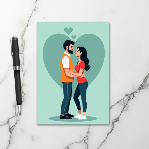 Couple Hearts Love Card
