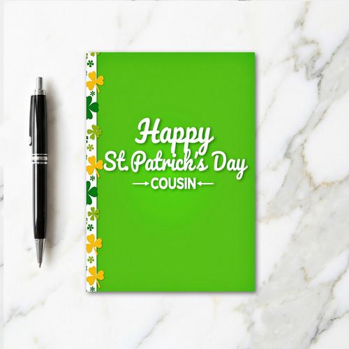Cousin St Patricks Day Glitter Card