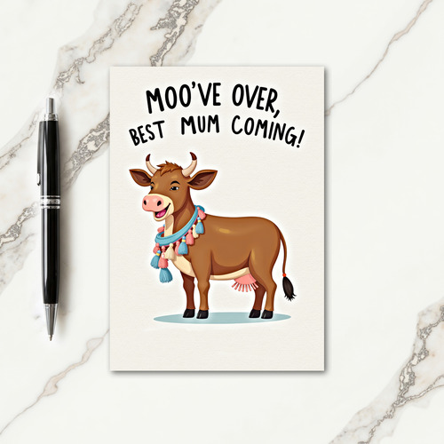 Cow Mothers Day Greeting Card
