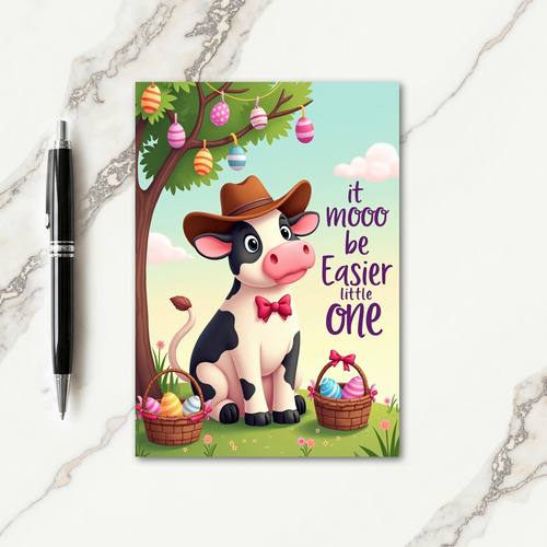 Cowboy Cow Celebration Card