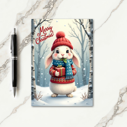 Cozy Animal Christmas Card