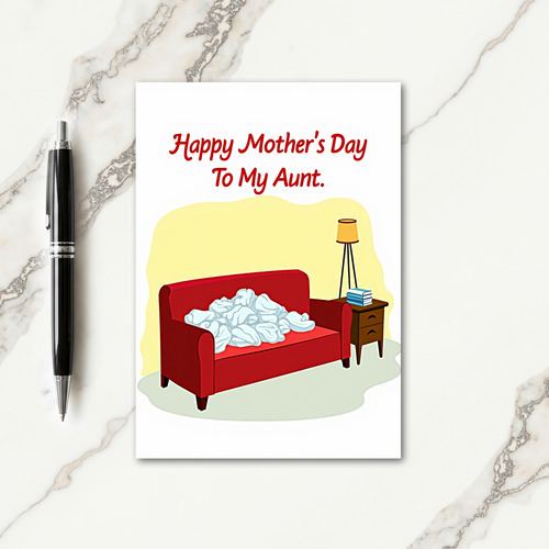 Cozy Aunts Day Sofa Scene Card