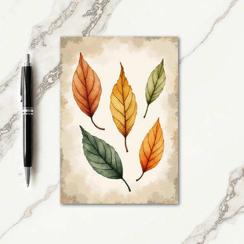 Cozy Autumn Leaves Card