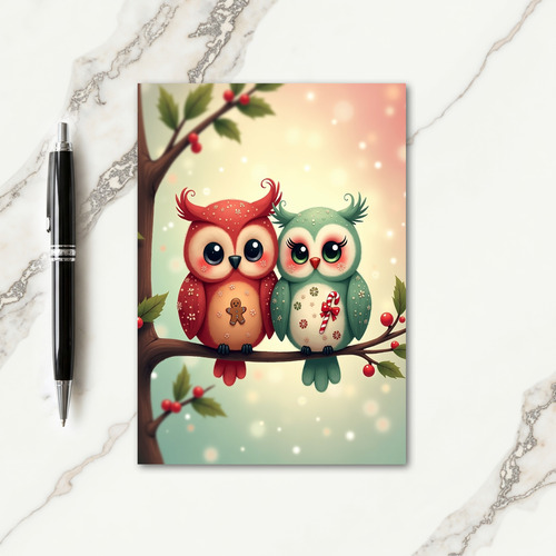 Cozy Avian Holiday Card